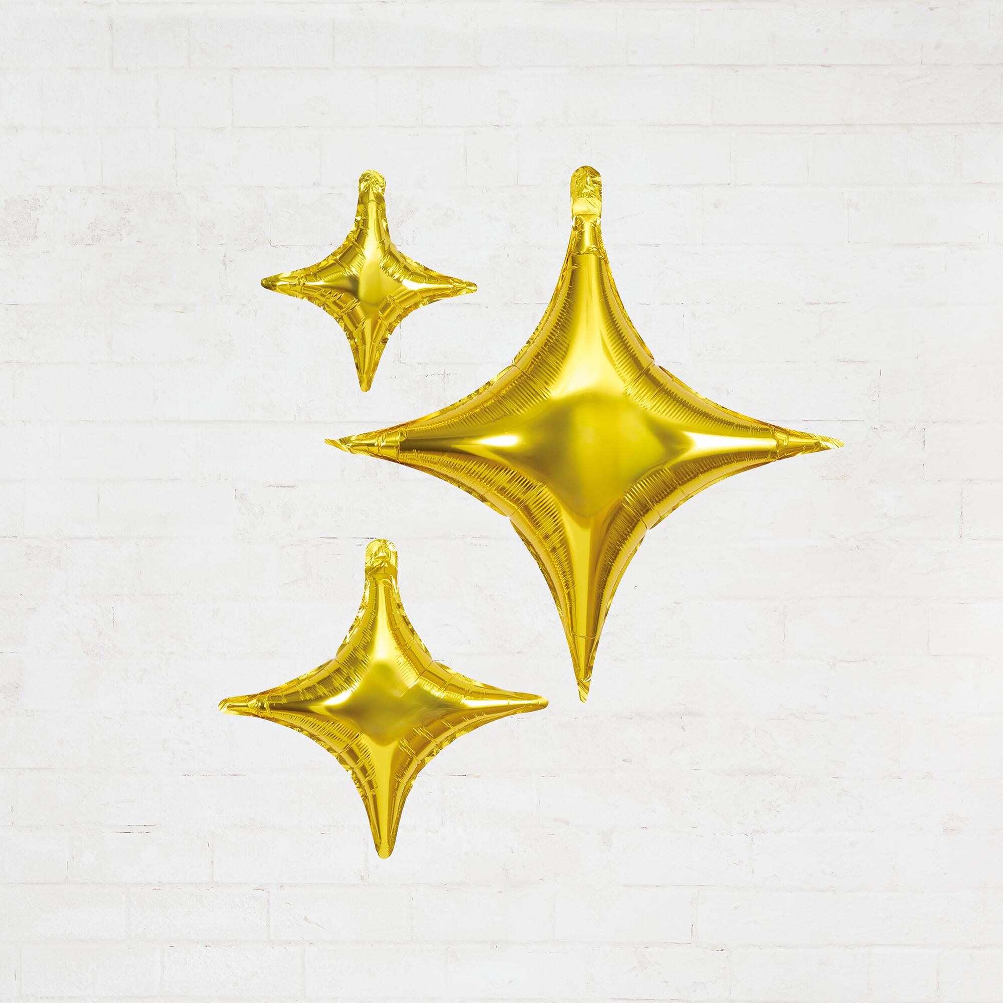 12 Pack: 4-Pointed Star Foil Balloons Set by Celebrate It